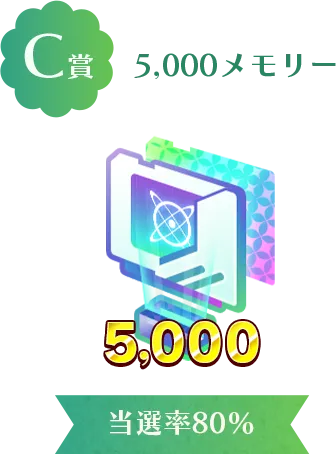 C賞 5,000メモリー 当選率80%