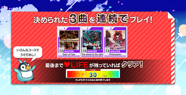 コースモード説明 Chunithm Paradise チュウニズム パラダイス セガ新音ゲー